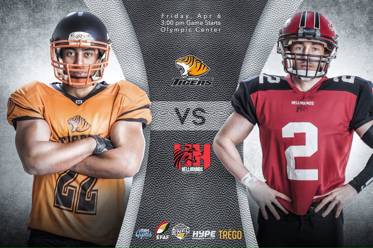 cairohellhounds's tweet photo. A very aggressive game is waiting for you this Friday April 6 at the Olympic Center.

We're playing against our favorite team, the MSA Tigers.

Wear red and come support the Hounds!
#REDNATION #HoundsPride #ChangeTheGame https://t.co/5O7RnFvol6