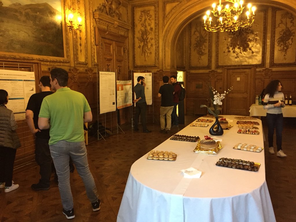 cbouveyron's tweet photo. Session #posters à #Statlearn18 @uca_research @ObsCoteAzur @StatFr @inria_sophia https://t.co/1xlrzkX2iW