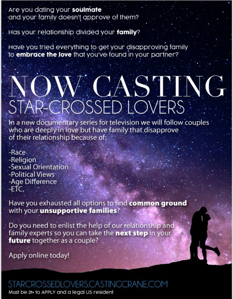 VengeanceMag's tweet image. Have you tried everything to get your disapproving family to embrace the love that you've found in your partner? 🌠🌠🌠🌠🌠🌠🌠🌠🌠🌠🌠🌠🌠
NOW CASTING STAR-CROSSED LOVERS
💕💕🔥💕💕🔥💕💕🔥💕💕🔥💕