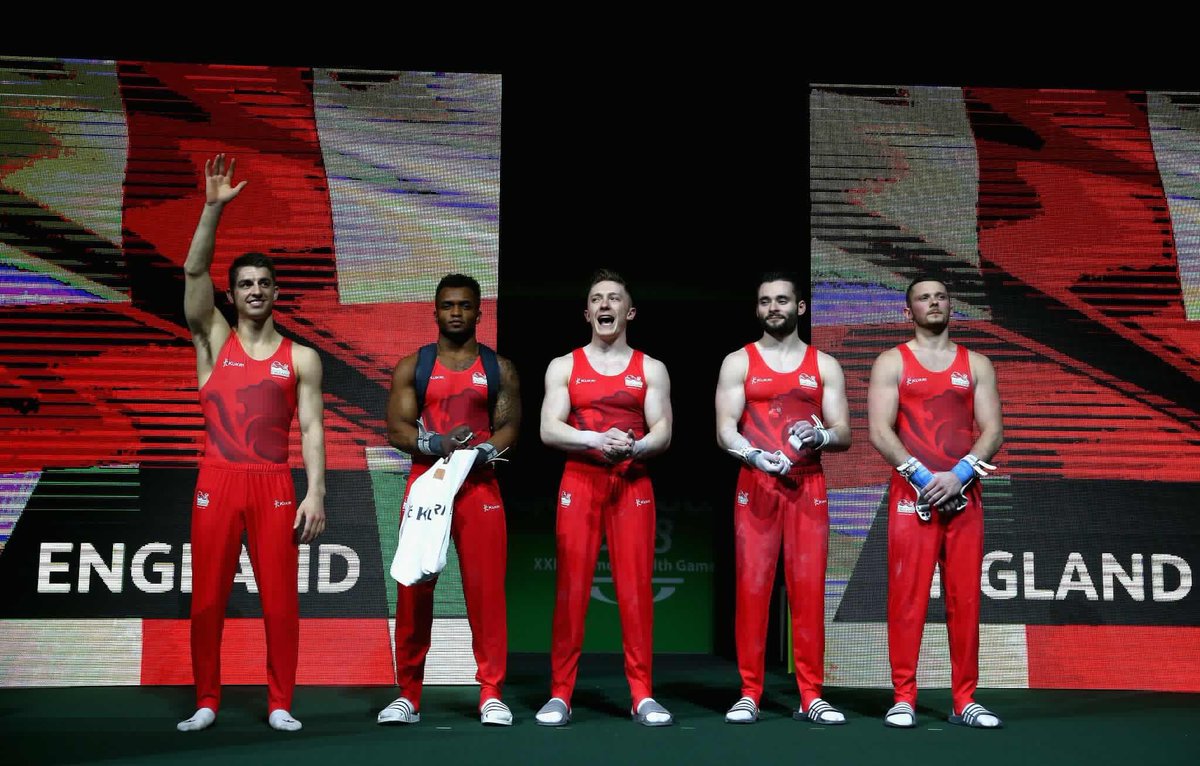 MaxWhitlockGYM's tweet photo. Its a GOLD MEDAL🏅for @maxwhitlock1 and Team England in the Team Final today at the #Commonwealthgames2018 🏴󠁧󠁢󠁥󠁮󠁧󠁿 Another amazing achievement for Max! Well done! https://t.co/ljXw140zuc