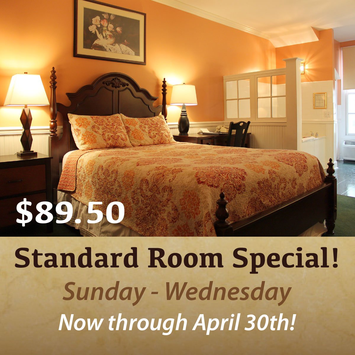 Take advantage of this exclusive Standard Room Special. Call (414) 272-5273 while they last. countyclare-inn.com/room-specials/