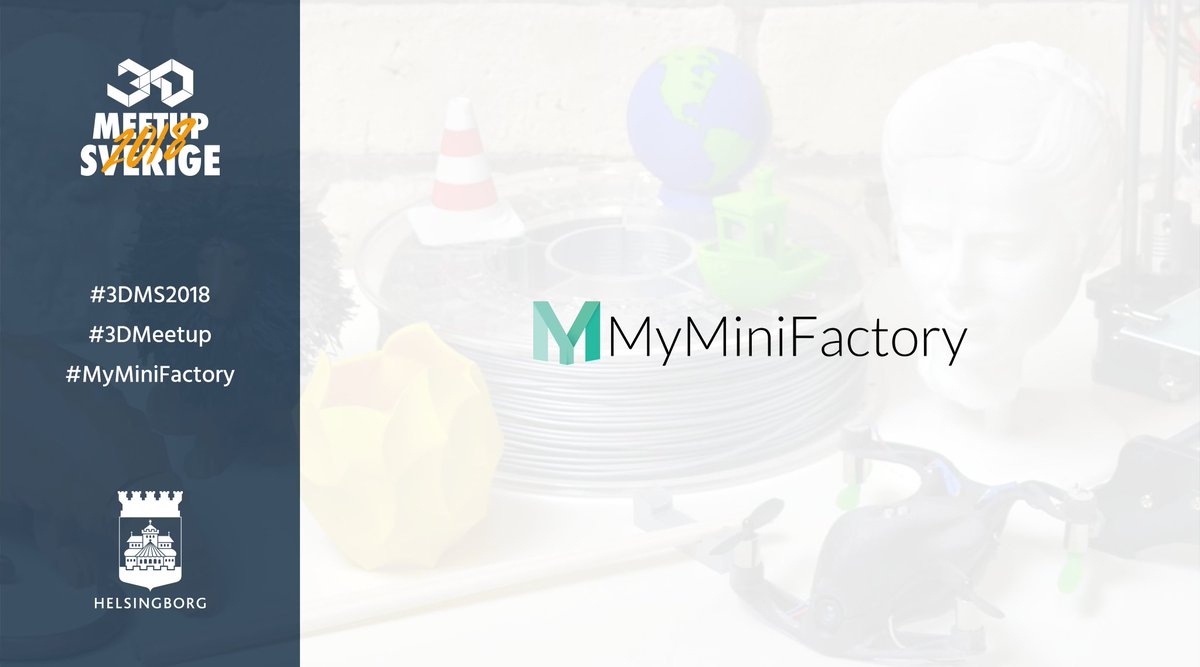 3DMeetupSweden's tweet photo. Today the spotlight shines on @MyMiniFactory!
Come and meet the people behind one of the largest 3D communities. They are hosting thousands upon thousands of models for you to print and enjoy! Read more here: https://t.co/hxHirRB2uH
#3DMS2018 #3DMeetup2018 #MyMiniFactory https://t.co/4kMQPYkJiL