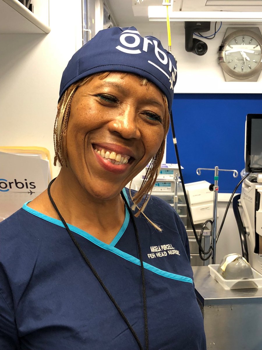 slmacneil's tweet photo. We love nurse Angela and all the great work the entire medical staff does on board @OrbisIntl #FlyingEyeHospital awesome job in Peru! @UTCAeroSystems #IdeasBornToFly https://t.co/cwy2iZ4qgx