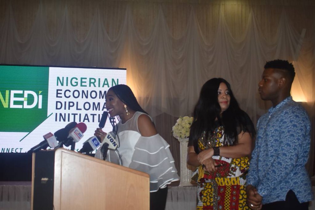 Penzaarville's tweet photo. @Monalisacode @theRealDakore and @JohnBoyega at the launch of #NEDI https://t.co/UTtauzhloC