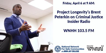 Tune in to <a href="/wnhhlp/">wnhhlp</a> tomorrow morning at 9 AM to catch <a href="/LongevityCT/">Project Longevity</a> Statewide Coordinator <a href="/brentpeterkin/">Brent Peterkin</a> on the new show Criminal Justice Insider w/ @jeffgrant_ct &amp; Babz Ralws-Ivy. Click here to livestream: bit.ly/1OnPKwx