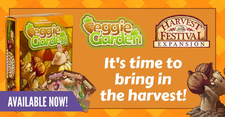 CoolStuffInc's tweet photo. There are some new veggies in town! Get ready to break out your green thumb and dive back into the garden with Veggie Garden: Harvest Festival! Get your copy today! https://t.co/GEcLcaIo1h https://t.co/87XOx6mERd