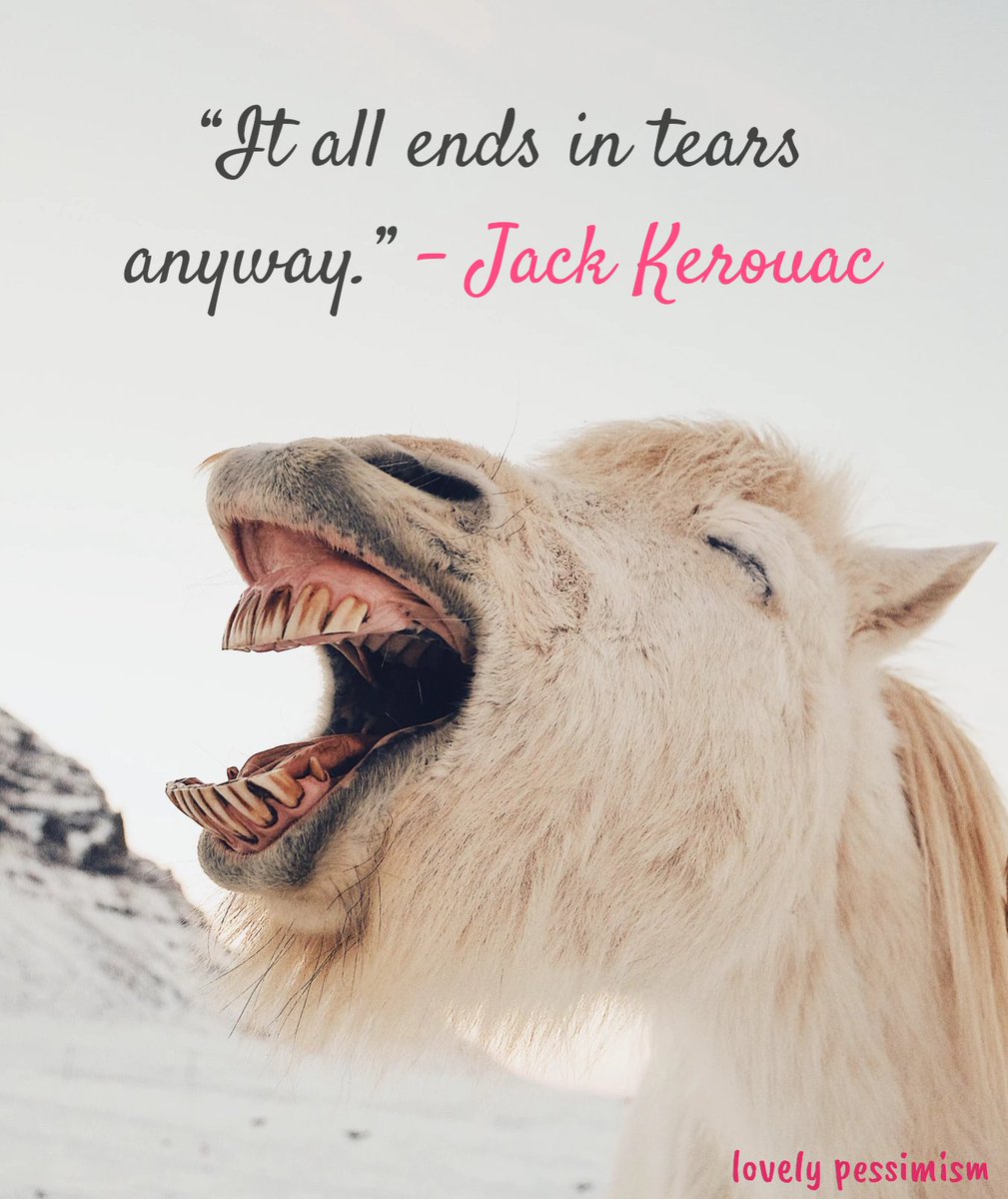 LovelyPessimism's tweet photo. “It all ends in tears anyway.” 

― Jack Kerouac, The Dharma Bums https://t.co/h5cg8PANym