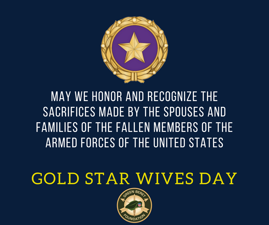 GreenBeretFound's tweet photo. In 2012, the U.S. Senate designated April 5th as #GoldStarWivesDay, a day in which we honor and recognize the sacrifices made by the spouses and families of the fallen members of the Armed Forces. Join us in recognizing and honoring our nation's Gold Star Wives. DOL 🇺🇸 https://t.co/MC9enPfg1B