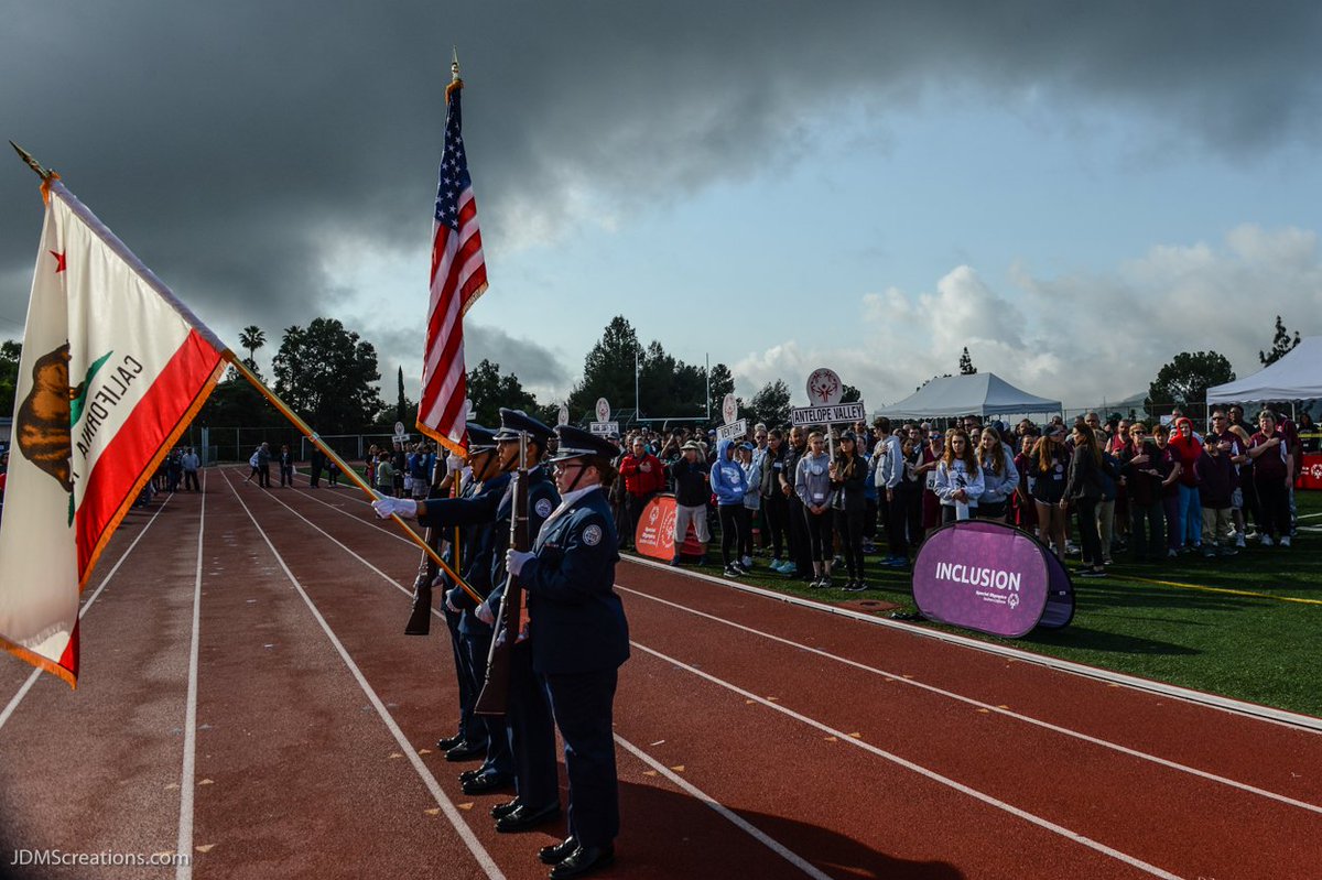 SO_SCVTV's tweet photo. #tbt Opening Ceremony at the 2017 Tri-Valley Regional Spring Games. Only 9 days until the 2018 event. #WeAreSOSC #scvtv #regional #competition #ROTC https://t.co/QsXhT6nLyF