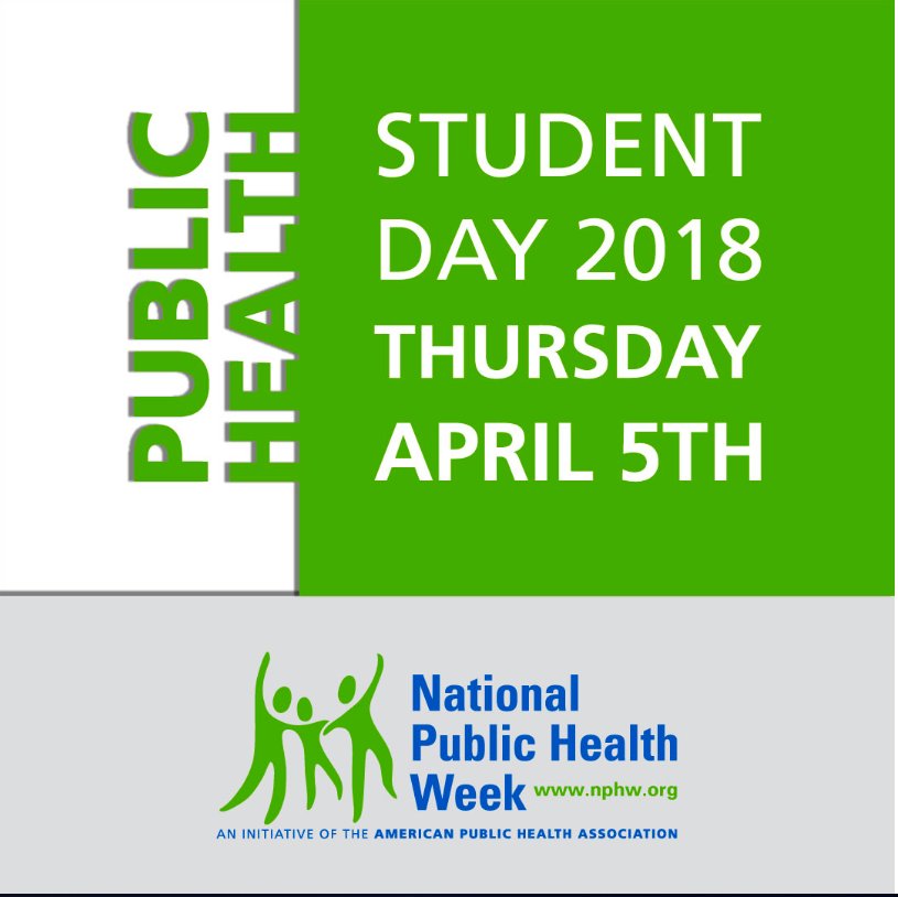 BENUMPHSAP's tweet photo. HAPPY STUDENT DAY TO ALL PUBLIC HEALTH STUDENTS!

#APHA #NPHW2018 #PUBLICHEALTH #BENU

@PublicHealth American Public Health Association  American Public Health https://t.co/v3QvxbY92X