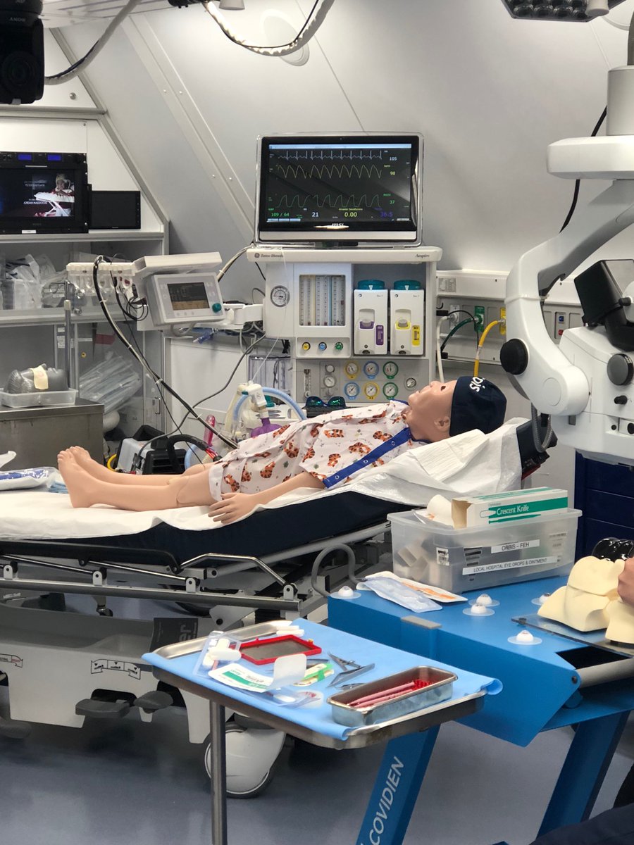 slmacneil's tweet photo. Check out @OrbisIntl Mobile Simulation Center &amp; new Pedia Sim “Lucas” by @UTCAeroSystems. Lucas will train docs to react to scenarios like cardiac arrest during surgery. WOW! Best Tech training to end avoidable blindness around the world. #IdeasBornToFly #FlyingEyeHospital https://t.co/qQtBG3SiKF
