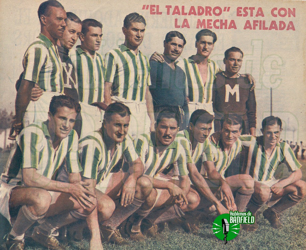 HDBanfield's tweet photo. #Banfield 1945, de acuerdo a una lámina de la época. El epígrafe indica: #Guzmán, #Castellani, #Sánchez, #Mongelli, #Barzza, #Estrella, #Olivieri, #Ricardini, #Trincavelli, #Ledesma y #DeSanctis. Al año siguiente, el Taladro lograría el ascenso a Primera División https://t.co/FkFNAvIAwd