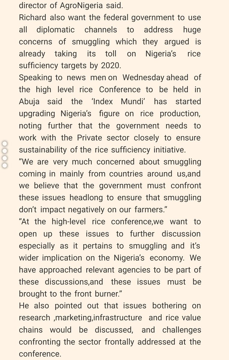 ayodejiobalogun's tweet photo. Rice smuggling detrimental to Nigeria's self sufficiency plans says @RMM2703
Of @agronigeria

https://t.co/EH9yH153J0 https://t.co/8lGzKKmvWL