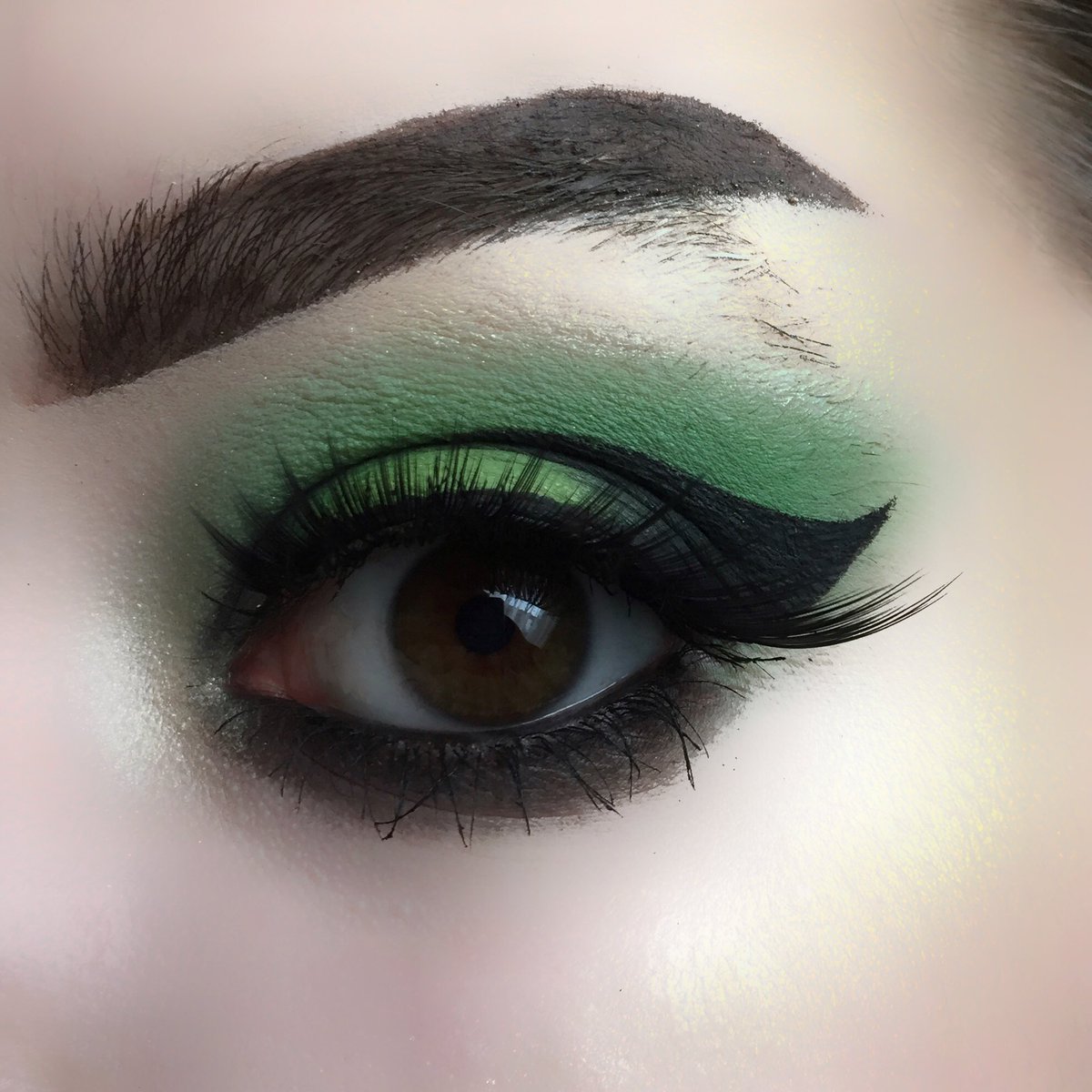 muaems1's tweet photo. HOGWARTS: Slytherin 🐍✨ eyes: @nyxcosmetics @nyxcosmetics_uk #ultimateshadowpalette #brights #ultimateshadowpalettebrights @thebalm_cosmetics #meetmattetrimony (Matt Ahmed) #howarts #harrypotter #hogwartshousemakeup #slytherin #glow #makeup https://t.co/gcIQBhByj5
