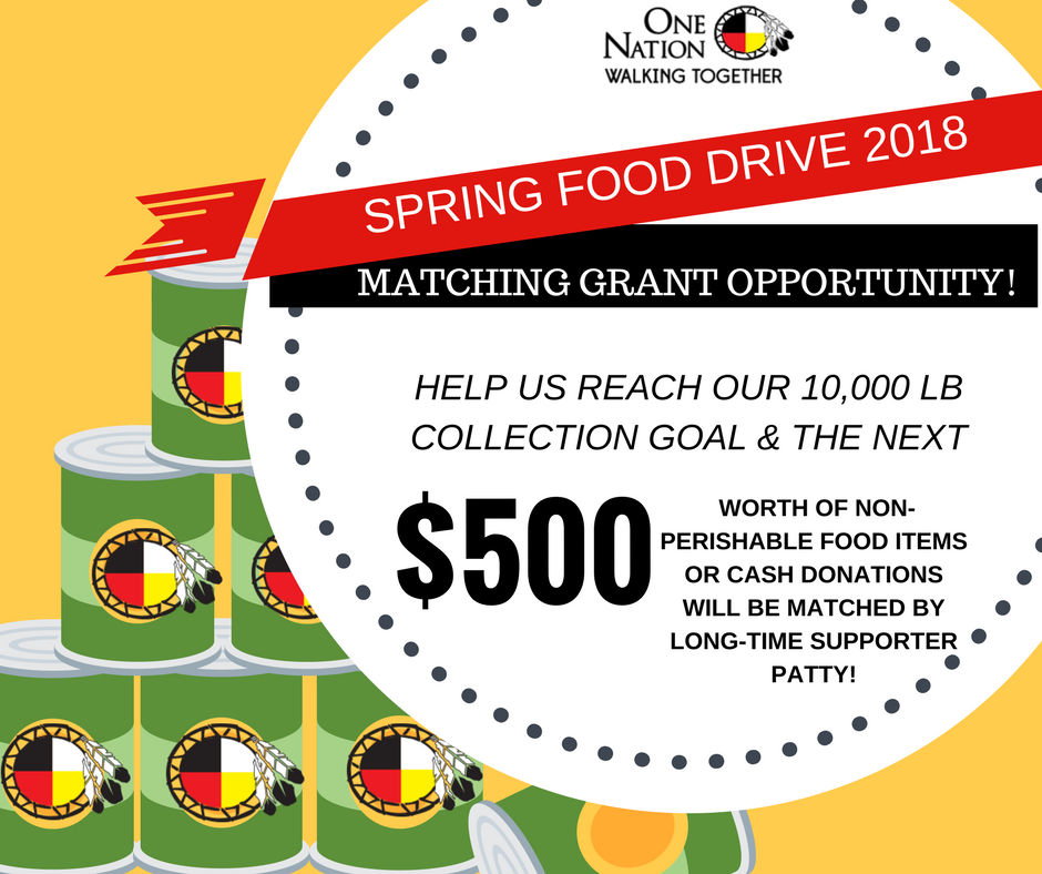 OneNationWT's tweet photo. The next $500 worth of non-perishable food items or cash donations to assist with our 10,000 lb collection goal will be matched by dear friend and long-time supporter Patty! Visit https://t.co/ZRCzbScdNi to make your donation today or call (719)-329-0251 Many thanks! #WalkWithUs https://t.co/KoVmJcUj1E