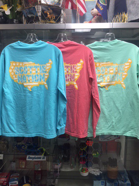 highlandcc's tweet photo. Help spread The Nation with our new long sleeve comfort color tees! #ScottieNation #HCCBookstore https://t.co/8MasJMtfQv