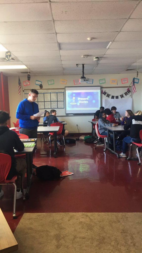MrsMakowsky's tweet photo. To learn about Missouris Judicial Branch & court system students wrote groups stories based on a slip of paper drawn w/ a topic/court level on it. They read their stories and the class had guess their court level! It was great to see them have fun & learn! #intregration #si9gc https://t.co/JH1eY6EyKi