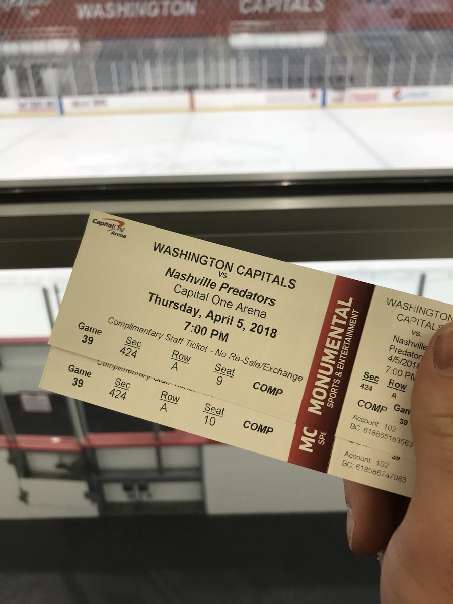 Capitals's tweet photo. RT to enter to WIN a free pair of tix for tonight’s #CapsPreds tilt in DC! #ALLCAPS https://t.co/J8ec5O6bz5