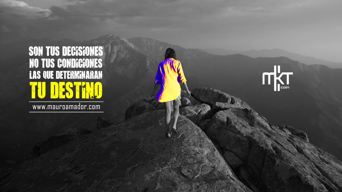 mkt_store's tweet photo. Son tus decisiones no tus condiciones las que determinaran tu destino #mktcoin #mkt_store #mlm #networkerspro https://t.co/UZ9BNDkjL7