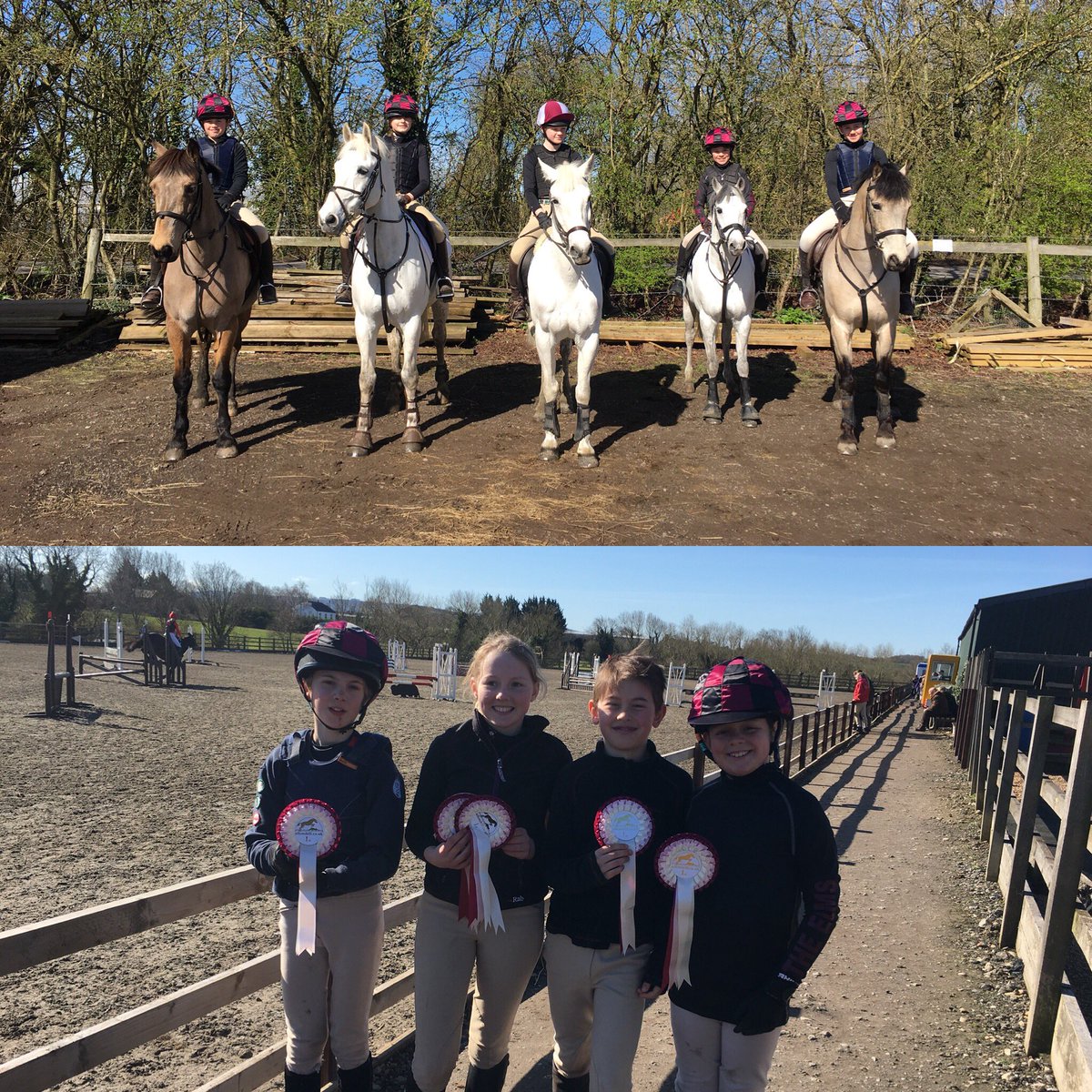 HarrietBaird13's tweet photo. Fantastic day at Allen’s Hill in the Eventer challenge today. A win for the team in the 70cm and an individual 3rd, 3rd as a team in the 80cm and individual 3rd and 3rd in the 90cm. Some fantastic riding, well done everyone. Even the sun was out! #eventerchallenge #nsea https://t.co/cEfbkE9jA7