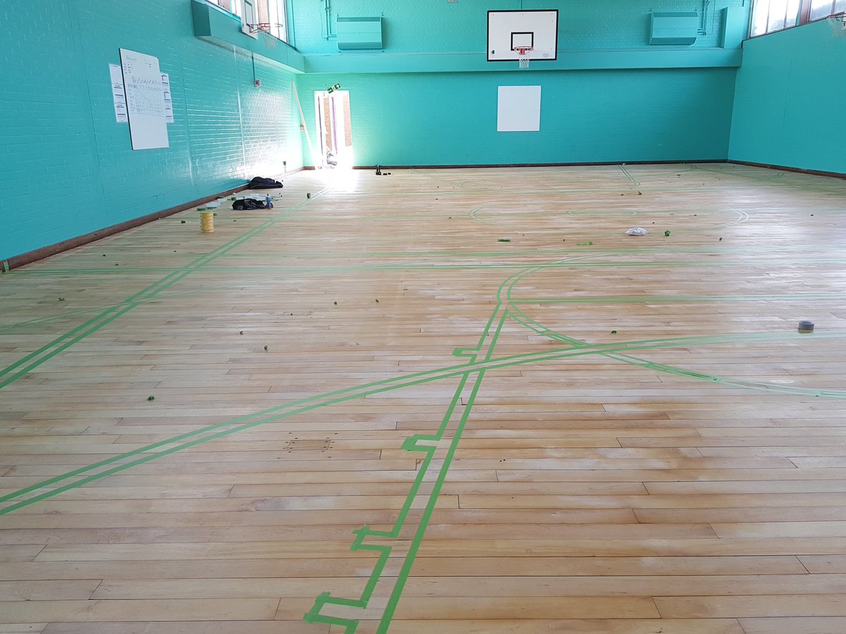Kings_Ringmer's tweet photo. Looking as fresh as the day it was laid, the Gym floor is sanded and revarnished. Tomorrow, reception and the main hall! #lookingnew #holidaywork https://t.co/DiZb1HACI6