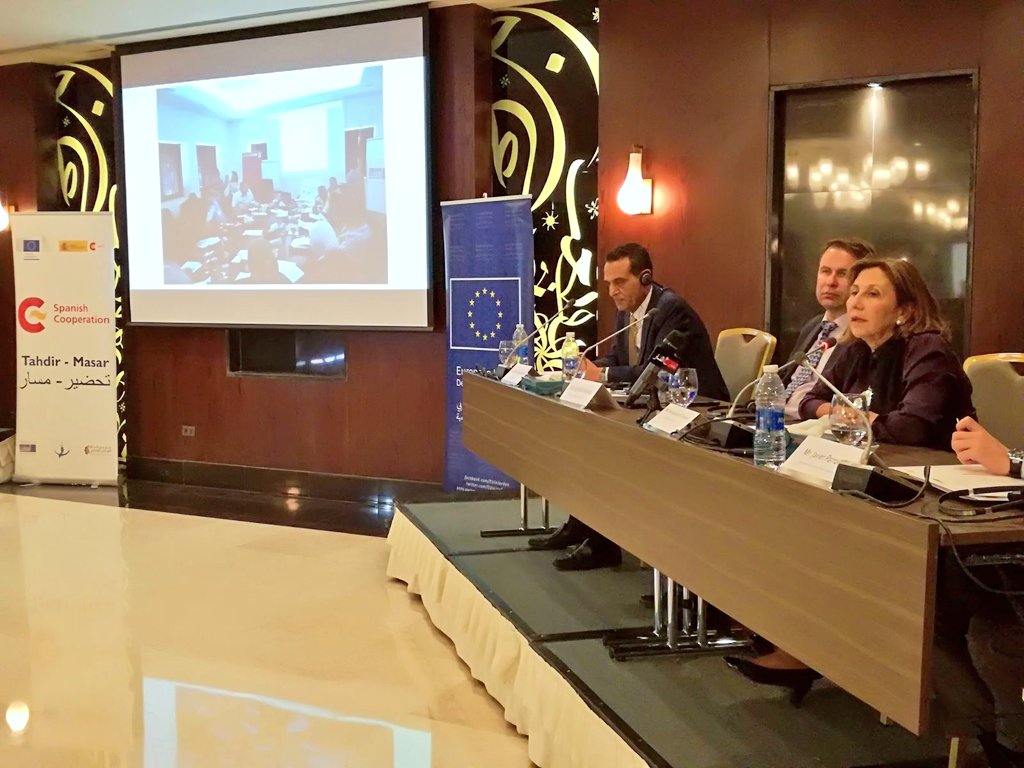 VOrtCam's tweet photo. Presentación de resultados finales del Proyecto #TAHDIR Masar, que termina después de haber apoyado los esfuerzos de 1.200 personas de la Sociedad Civil de #Siria para preparar la construcción de una #Paz justa e inclusiva, gracias a @MoPIC_Jordan @EmbEspJordania @EUinJordan https://t.co/KNF1onOvw3