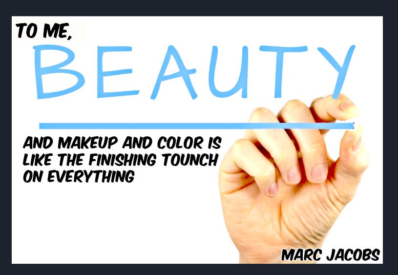 Is_a_belLC's tweet photo. "To me, beauty and makeup and color is like the finishing touch on everything."
-Marc Jacobs #kartcosmo https://t.co/Kv0SHPdy1O