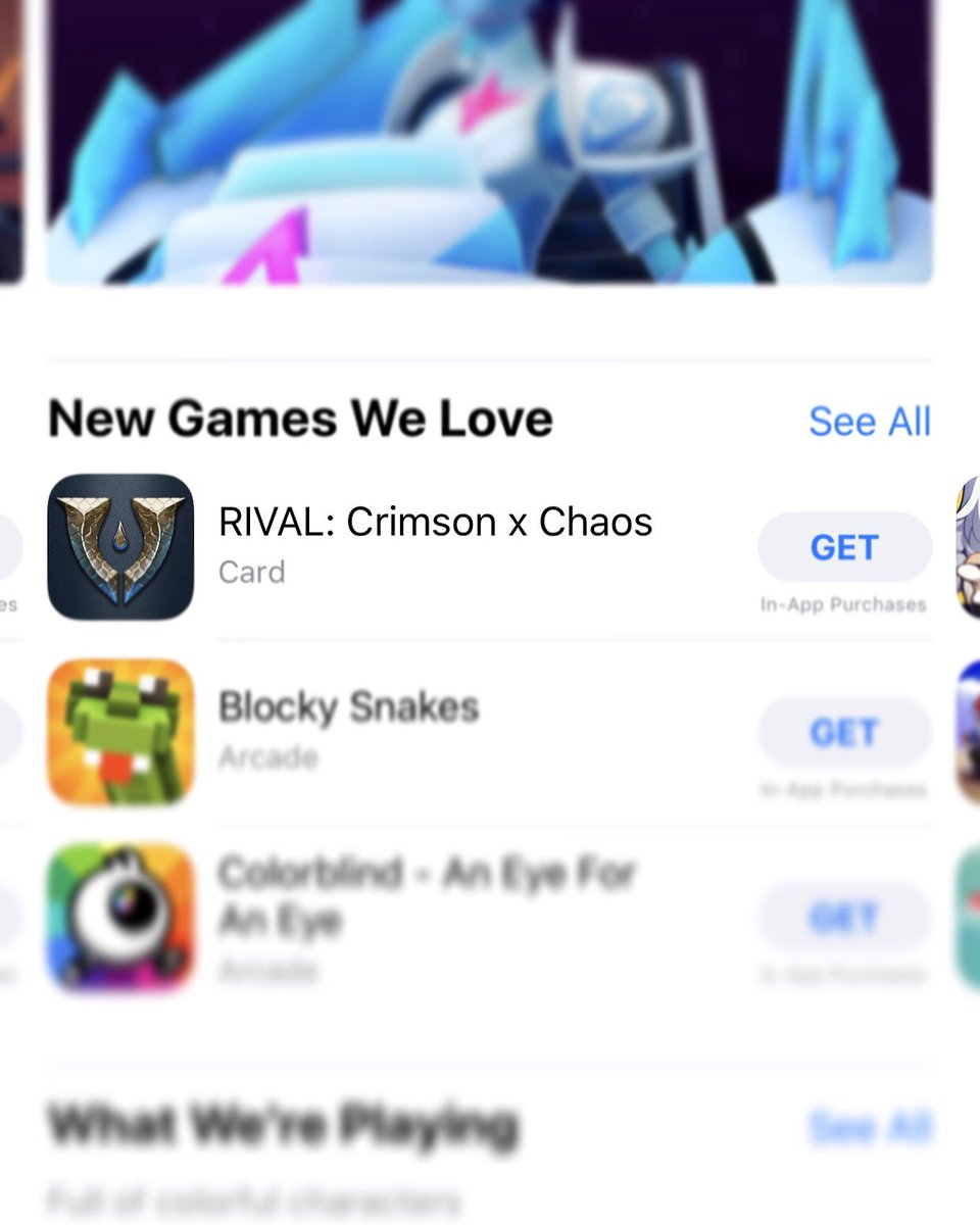 amekoyangyu's tweet photo. We made it to the "new game we love"!! The whole dev team will be playing today so come play with us! See you in the arena🤟 #rivalcxc https://t.co/PKGpGIfHCU