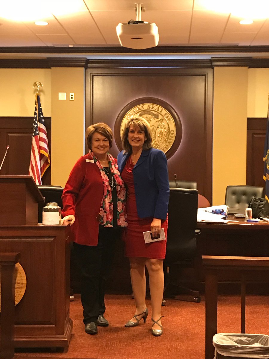SenatorLodge's tweet image. Sharing a favorite photo of Director Melinda Smyser and me at the GOP Women's Red Jacket Day