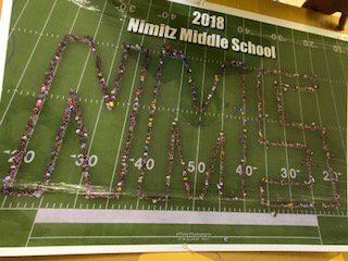 #GoNimitzAdmirals Picture of the entire student body and staff taken by a drone.  Pictures are on sale now.  $10.00 for an 8 x 10 or $20.00 for a 20 x 30 poster.