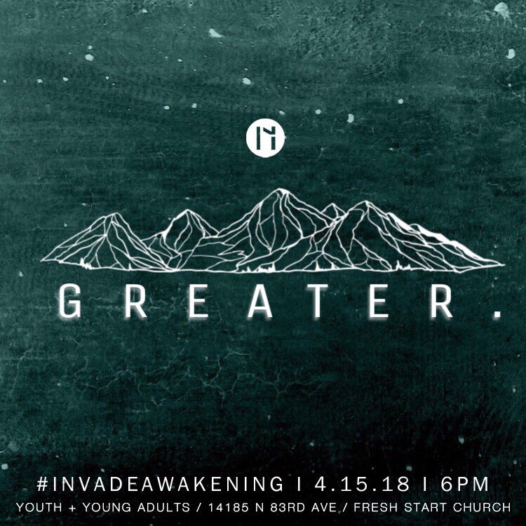 IAMINVADE's tweet image. Join us Sunday April 15th for our next AWAKENING @FreshStartAz 6PM