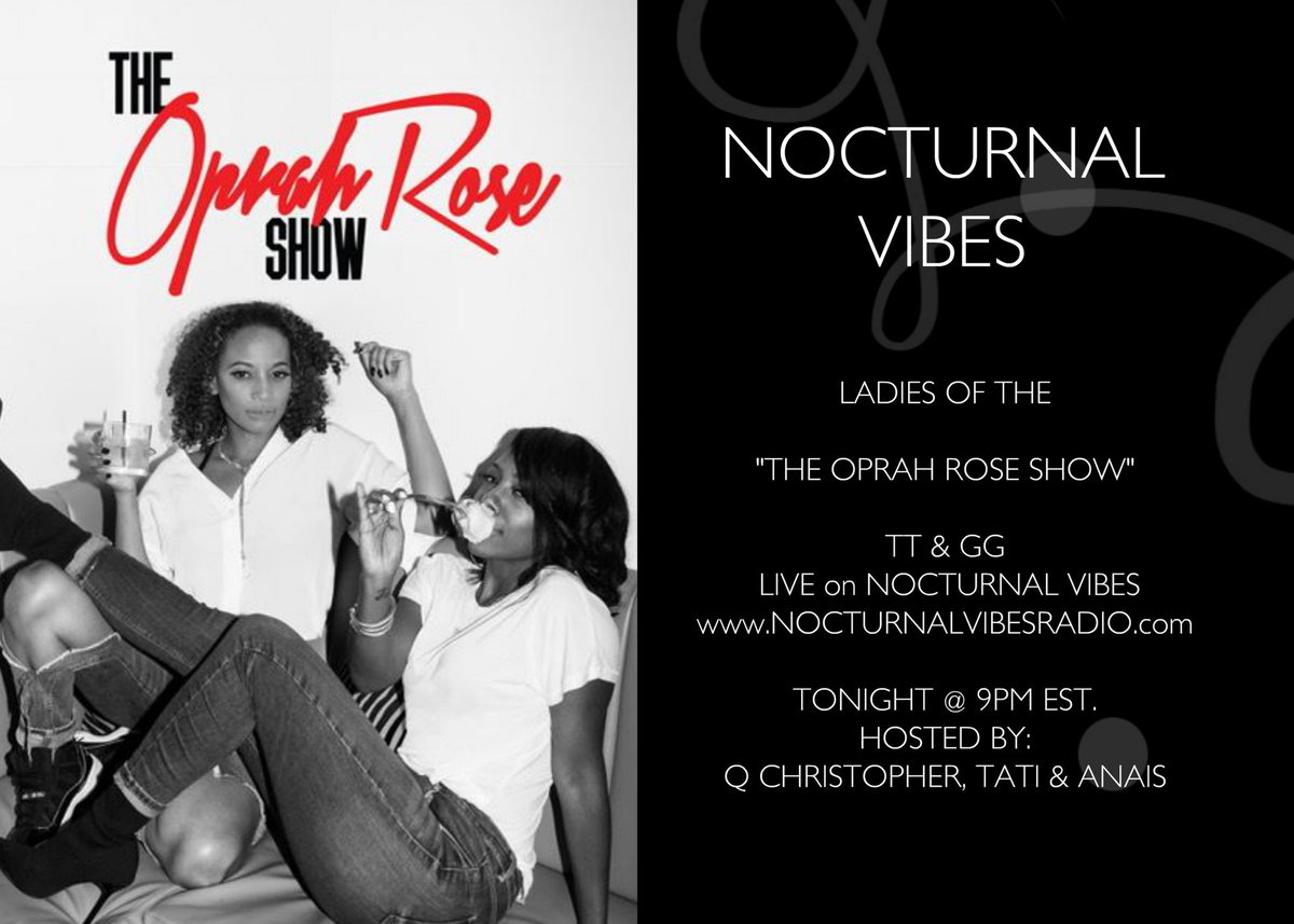 NocturnalVibes1's tweet photo. #NocturnalVibes #NocturnalVibesRadio #SmoothTalkRnBnSoul #RnB #Soul #Music #Tidal #ITunes #SoundCloud #Ustream #Interview #Podcast #NYC #Harlem #HarlemNights #PVAStudios #Host #GoodConversation #GoodMusic #QChristopher #TatiDani #Anais #BlackGirlsRock #TheOprahRoseShow https://t.co/w9GXYjrKYg