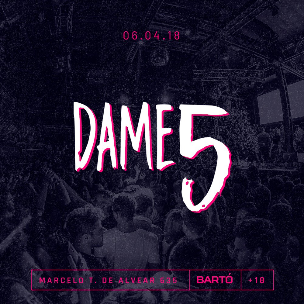 NocheNvaCba's tweet photo. Tickets por inbox
Consultar por VIP
Dame5 en BARTÓ. evento +18 https://t.co/U8aGZEVMYJ