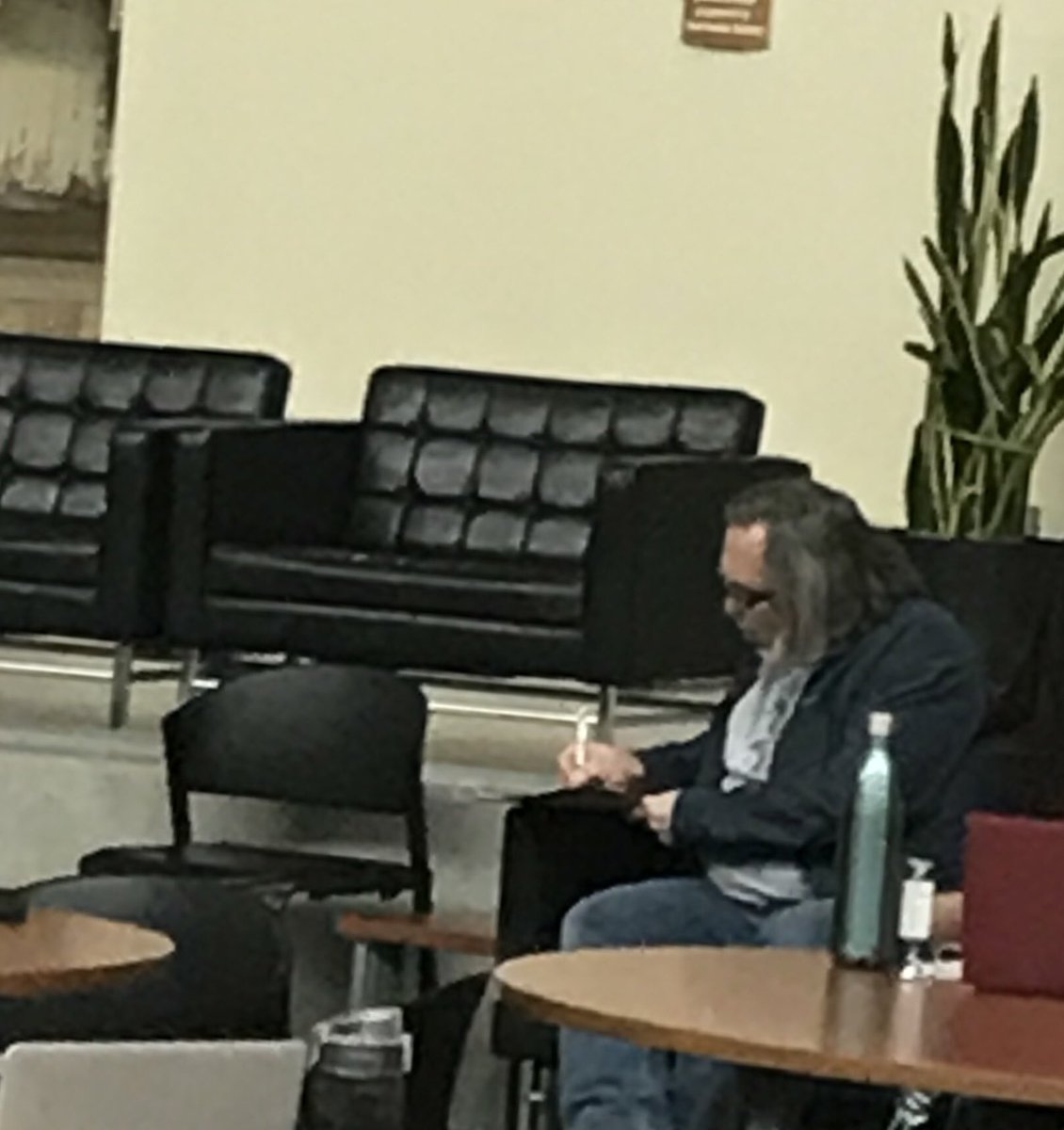 ksimp_biom4180's tweet photo. SPOTTED: @glenpyle before the last #BIOM4180 midterm. Is he plotting our diabolical end? Will this last midterm lead to my own personal heart failure? Stay tuned to find out. https://t.co/UtcUObL4mb
