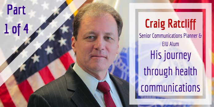 EIUHealthCom's tweet photo. If you haven't already, check out pt 1 of the 4 pt series on Craig Ratcliff, EIU Alum, to learn about how he ended up in the health communications industry. Keep an eye out for pt 2 next week! https://t.co/vNZBqT0Gda #healthcomm #healthcommunications https://t.co/rZWv4o5Ay6