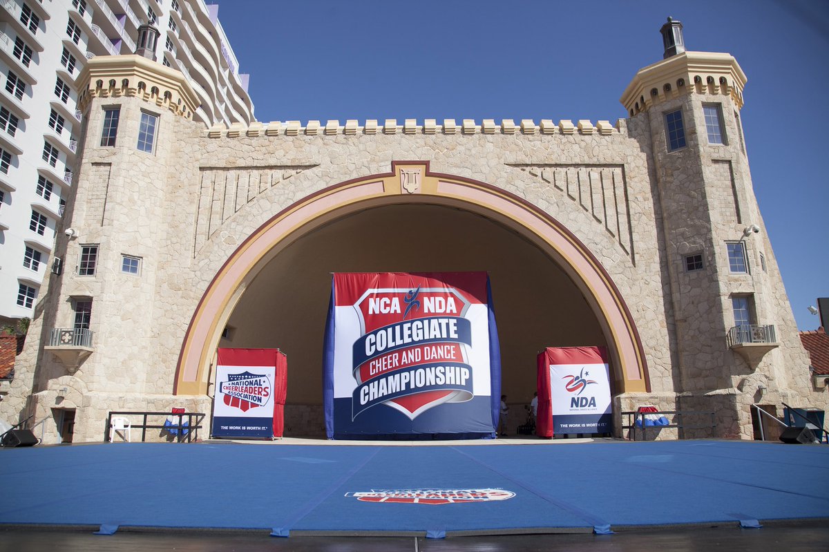 NCAupdates's tweet photo. Soon, this stage will be graced with the most talented college athletes in the country. RT if you love competing on the Bandshell! https://t.co/t579PZSNdi