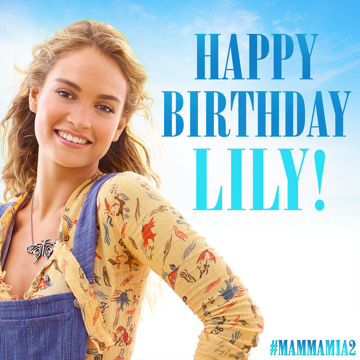 Mamma Mia on X: Happy Birthday to our young Donna, Lily James!  #MammaMiaHereWeGoAgain  / X