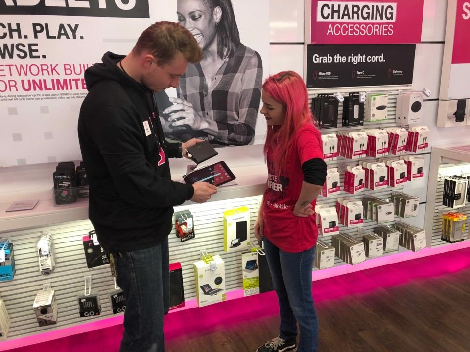 Ryan showing Allie the features and benefits of our LG G Pad! The addition battery pack and external speaker make it a great option for anyone in the family! @bruin_bryan @brndn_denney