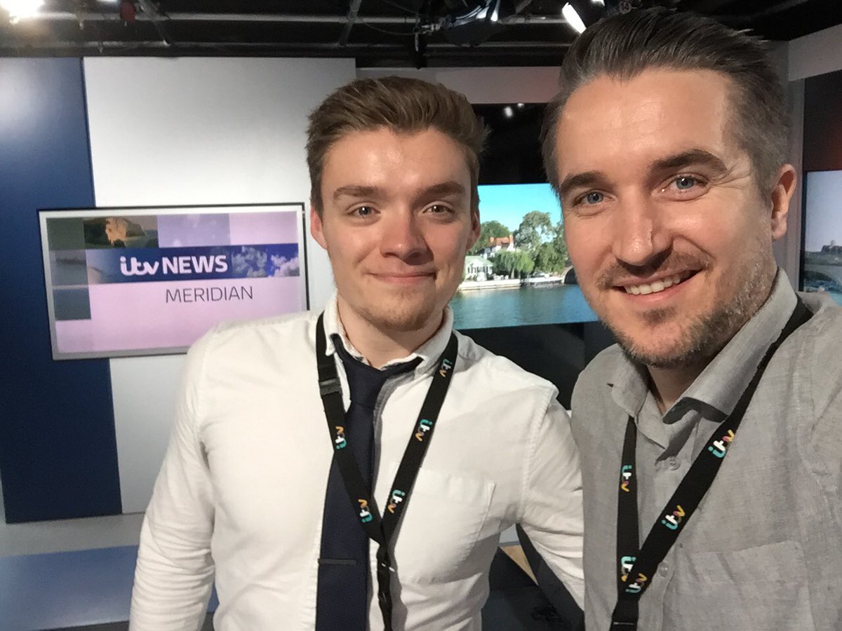 DavidReillyTV's tweet image. Well done to MA student @Ashleywilby for producing the mini sport slot for @ITVMeridian tonight. Still funny seeing him in the newsroom during his work placement!! Great work! #RealNewsDay