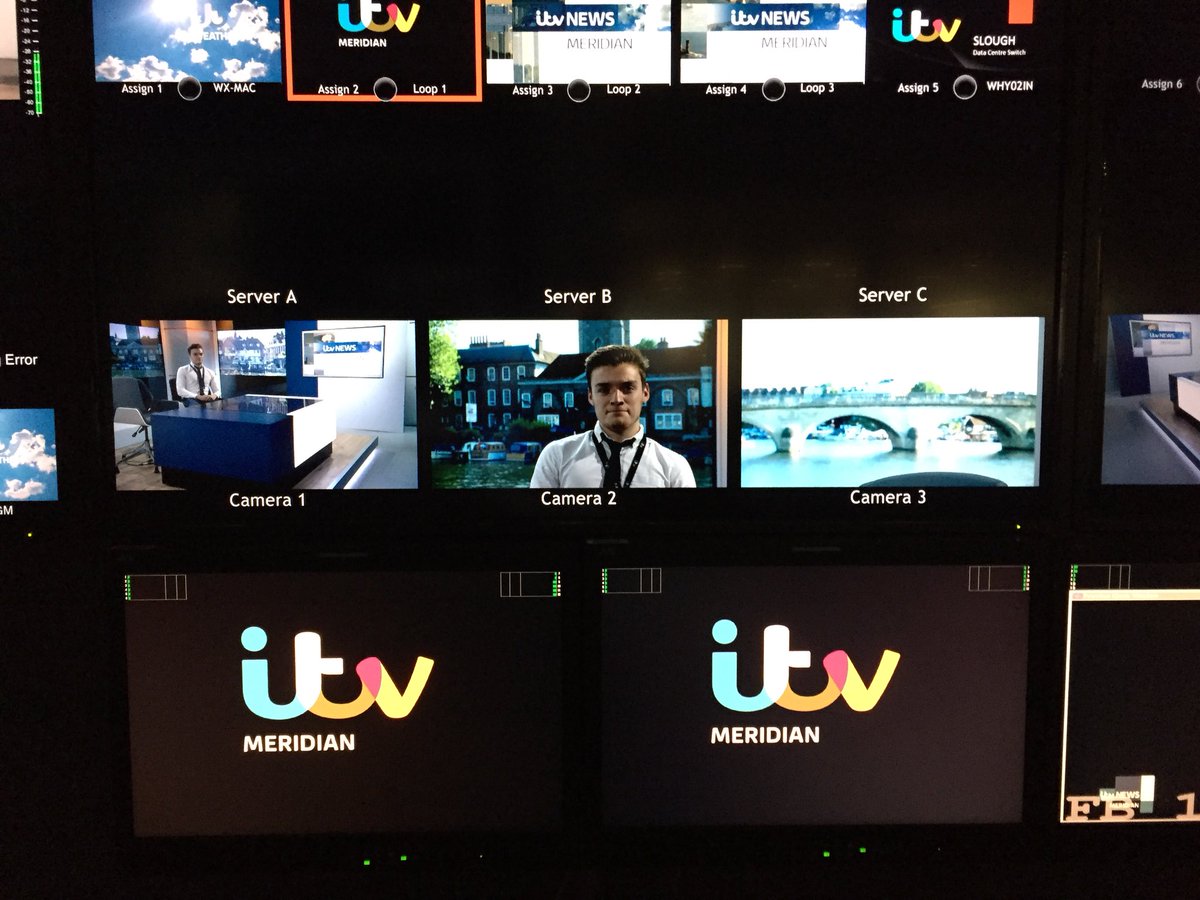 DavidReillyTV's tweet image. Well done to MA student @Ashleywilby for producing the mini sport slot for @ITVMeridian tonight. Still funny seeing him in the newsroom during his work placement!! Great work! #RealNewsDay