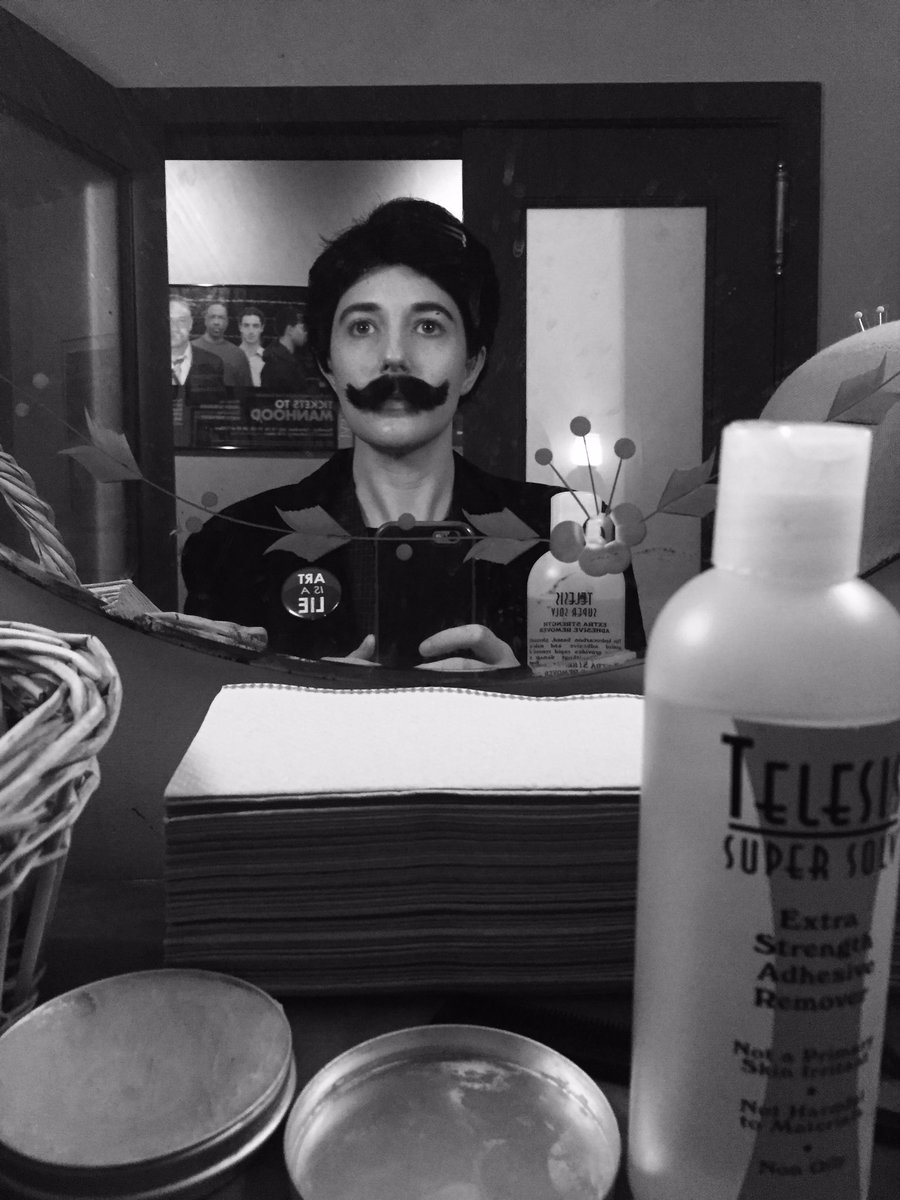 ValerieRedd's tweet photo. Day 1 of filming the video element of YOU/EMMA. #actorslife #theatre #soloshow #flaubert #spiritgum #whatwig #mustacheprayers https://t.co/aPq3rdlCuU