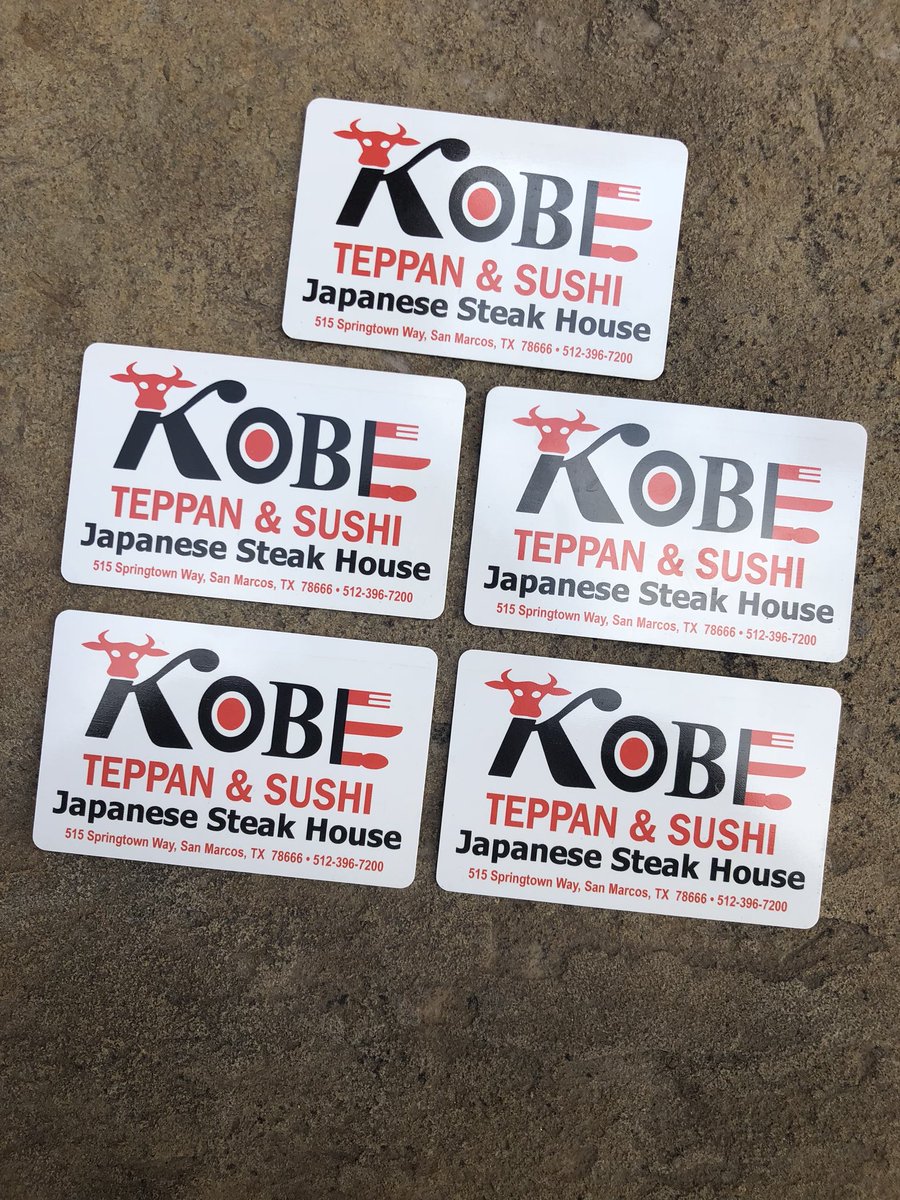 Kobe_smtx's tweet photo. Giving away 5 gift cards for $20 to 5 lucky people. Must retweet this post and follow us! Winners will be randomly chosen on Monday April 9th! #kobesmtx https://t.co/SZr8E0FWNZ
