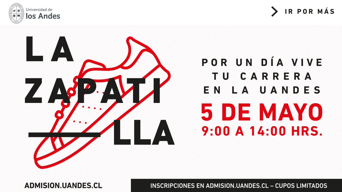 uandes's tweet photo. ¡Participa en La Zapatilla! ¿Qué es? Si eres alumno de III o IV medio, la zapatilla es la oportunidad para descubrir y vivir tu vocación. 
Más info sobre esta actividad gratuita ➡️
https://t.co/wNx0HtZawp #LaZapatillaUANDES #IrporMás https://t.co/gkuTbWwfR3