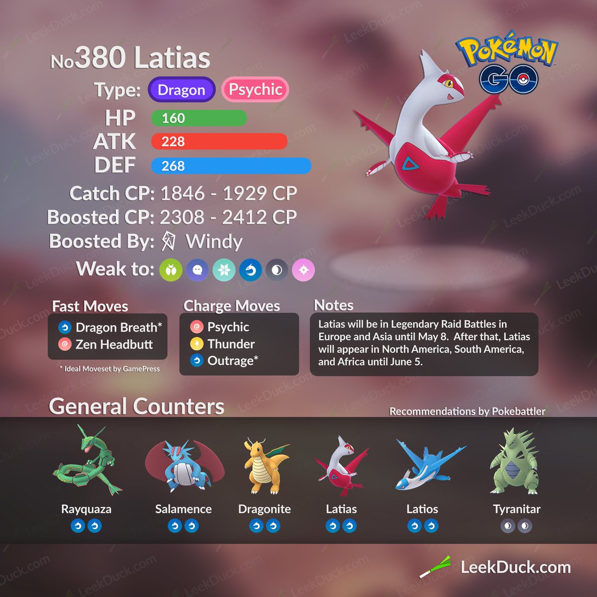 LeekDuck's tweet photo. Basic Infographics for Latias and Latios updated. https://t.co/lcTkXjCZ4x