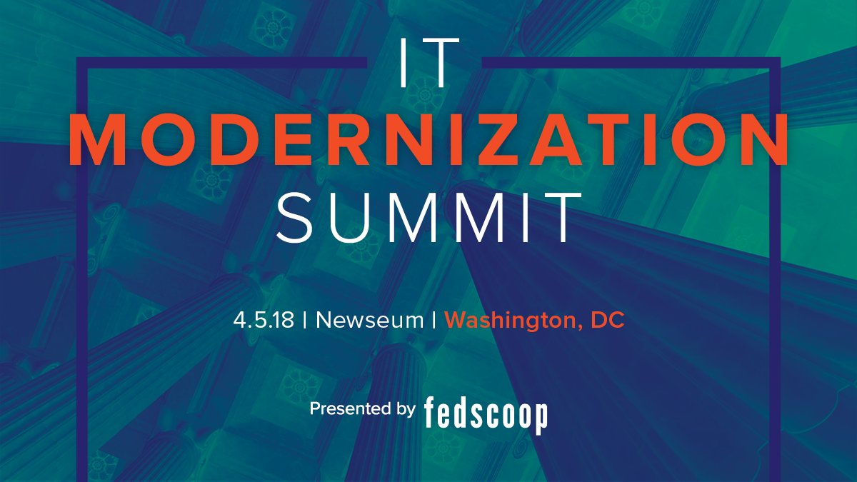 fedscoop's tweet photo. One last THANK YOU to today's incredible speakers, generous sponsors & amazing attendees from the #govtech community. Follow #ITMod18 to continue the discussion and access @FedScoop coverage from today's event! https://t.co/rtXsVj6nWK