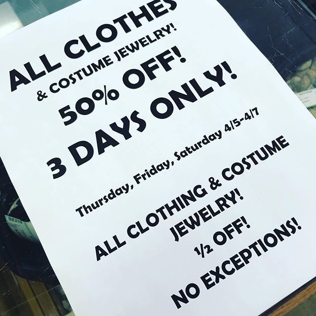 MetaExchange's tweet image. All clothes &amp;amp; costume jewelry 50% off!
Sale @ Meta Exchange!
#sale #metaexchange ift.tt/2q6esuq