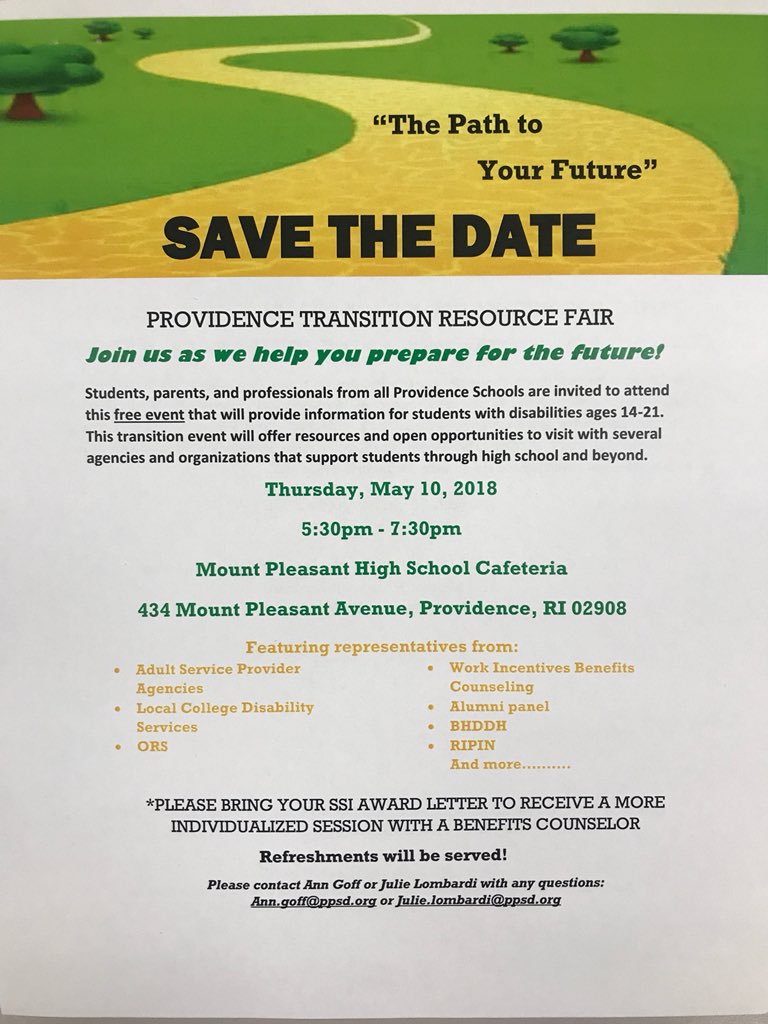 Save the Date! Providence Transition Resource Fair <a href="/pvdschools/">Providence Public Schools</a>