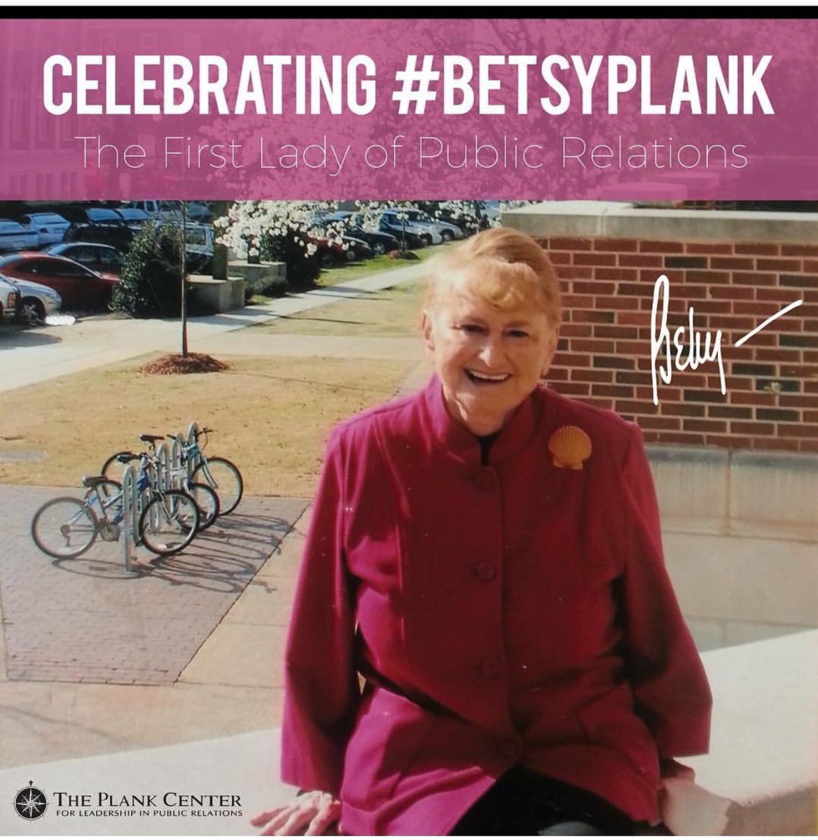 wsuprssa's tweet photo. Today is #BetsyPlank day! Let's celebrate the First Lady of PR by looking back on one of Plank's biggest lessons, ethics: “Ethics in public relations is who you are here and now and what you do in your personal life when no one’s watching.” @PlankCenterPR https://t.co/eVi3ZBhrBz
