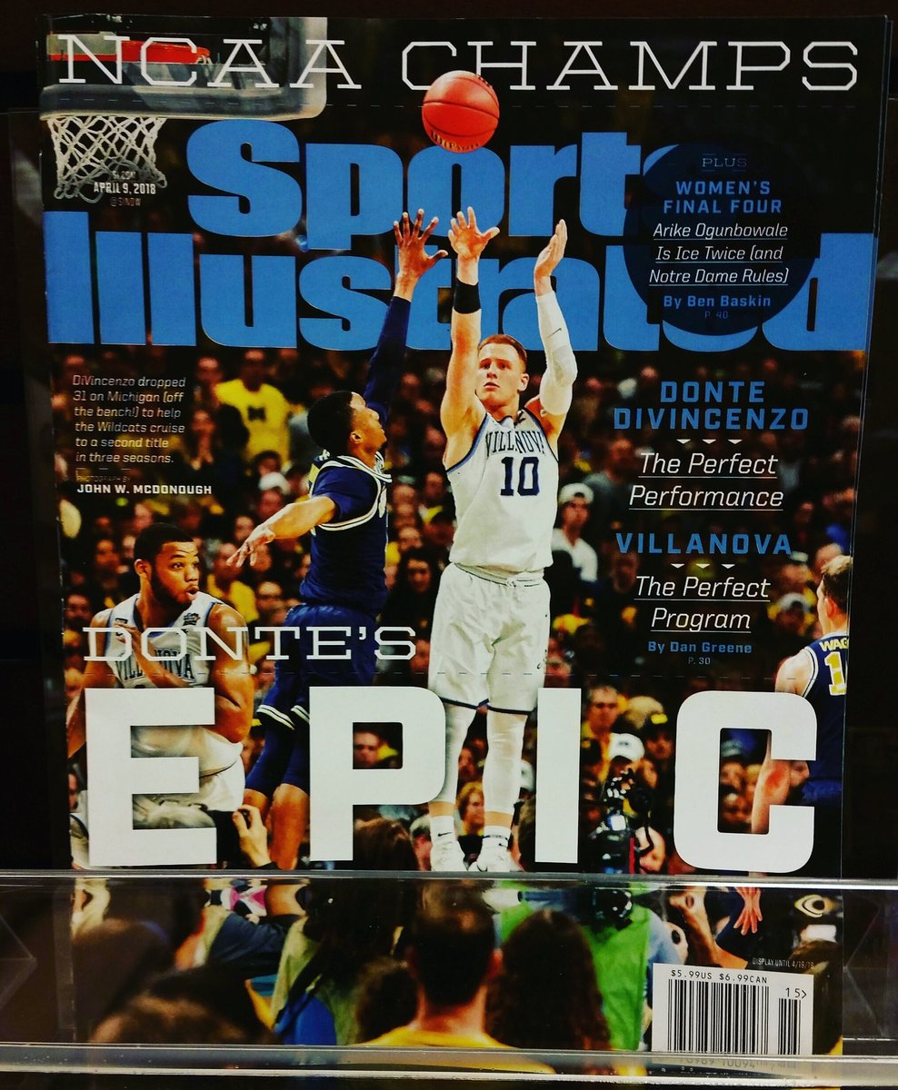 BNValleyForge's tweet photo. #ncaabasketball #NCAAChampionship #Villanova are on the cover of #sportsillustrated and we have plenty of copies! Stop by to get yours today! #NovaNation #novabasketball #bnvalleyforge #BarnesandNoble https://t.co/zbb3yWHYzr