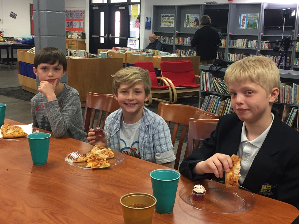 Literacy buddies from <a href="/asflmagnet/">ASFL Magnet Middle</a> &amp; <a href="/6thGradeFalcons/">Robert Frost</a> meet each other in person for first time, after skyping a while